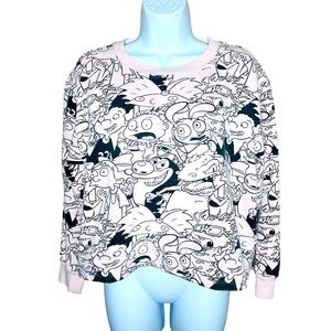 Nickelodeon Pink Cartoons Sweater